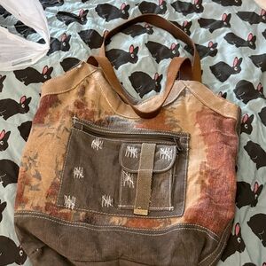 Multicolor Canvas Tote Bag